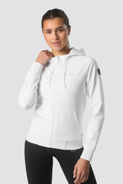 activity zip hoodie wmn white