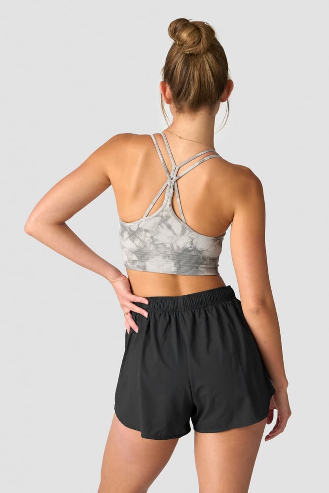 define seamless tie dye sports bra grey