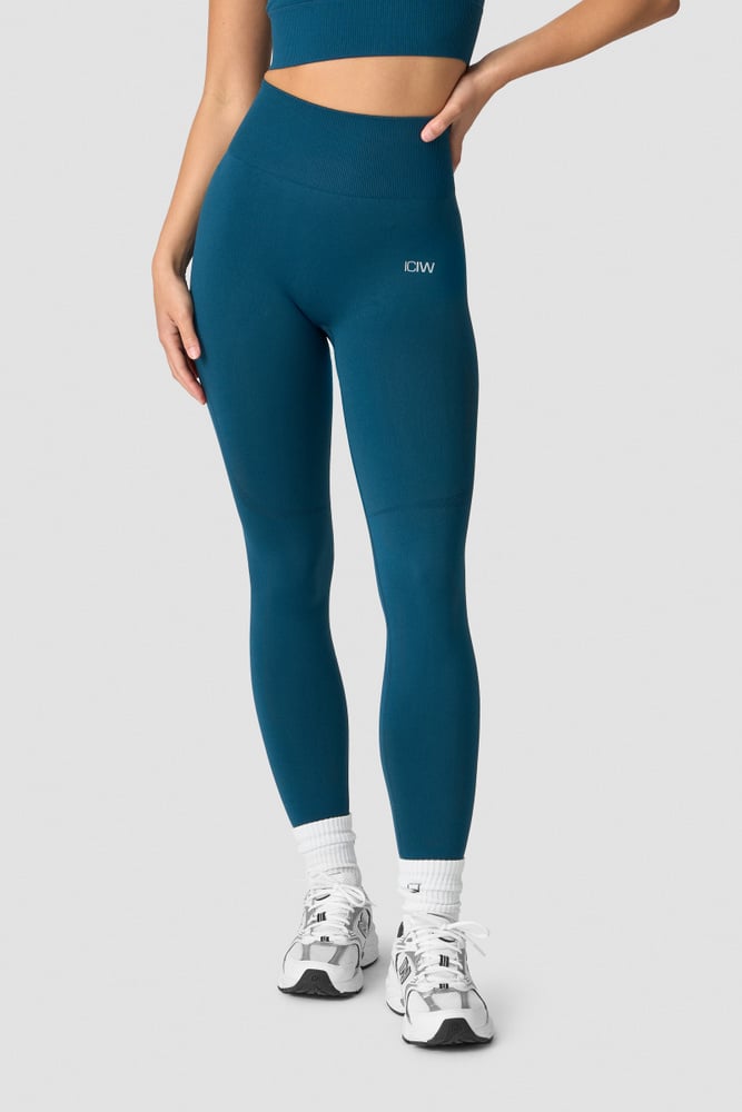 divine seamless tights wmn teal blue