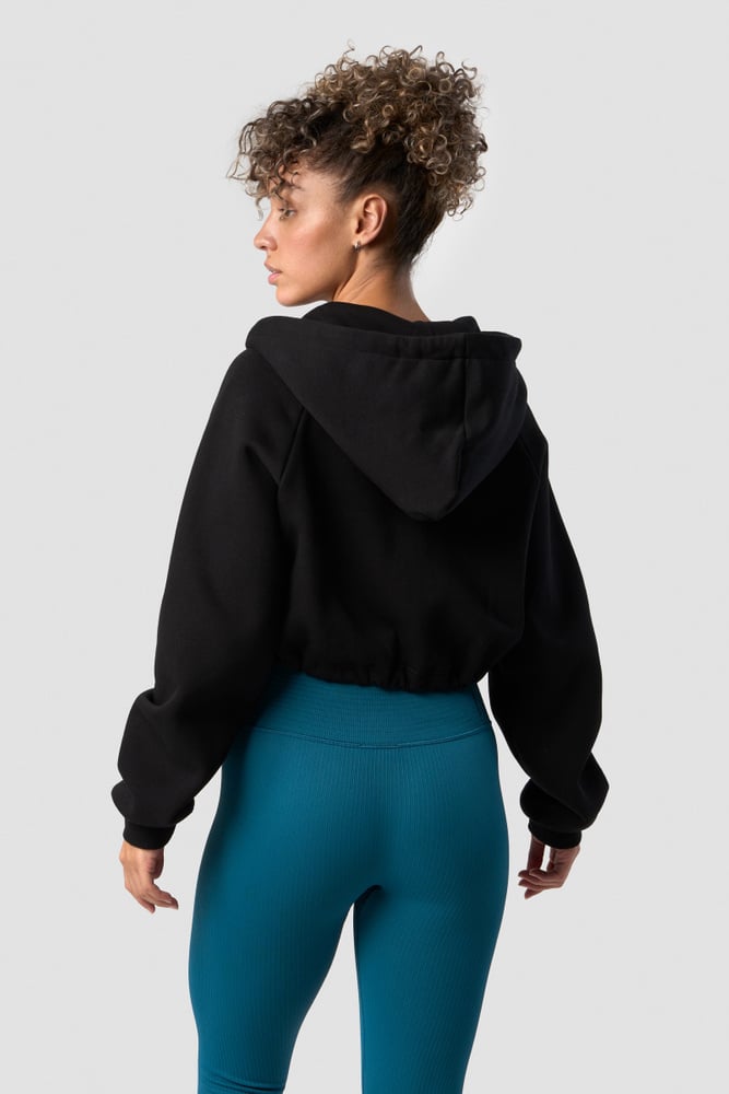 everyday cropped hoodie wmn black