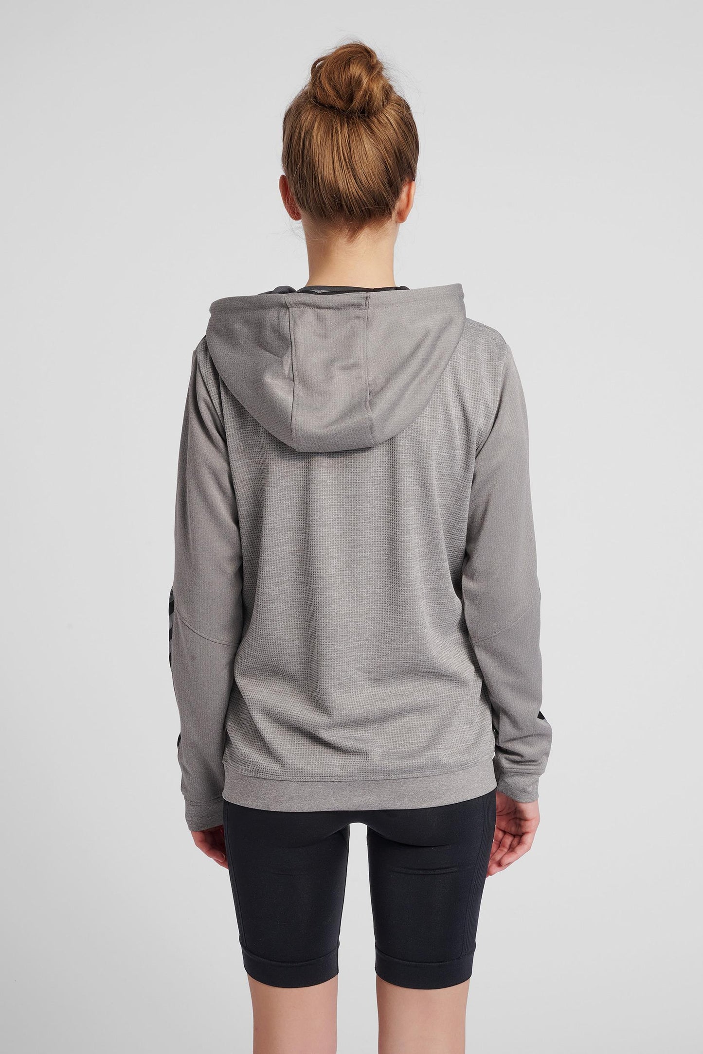 HUMMEL - Hmlauthentic Poly Zip Hoodie Woman - Grey Melange