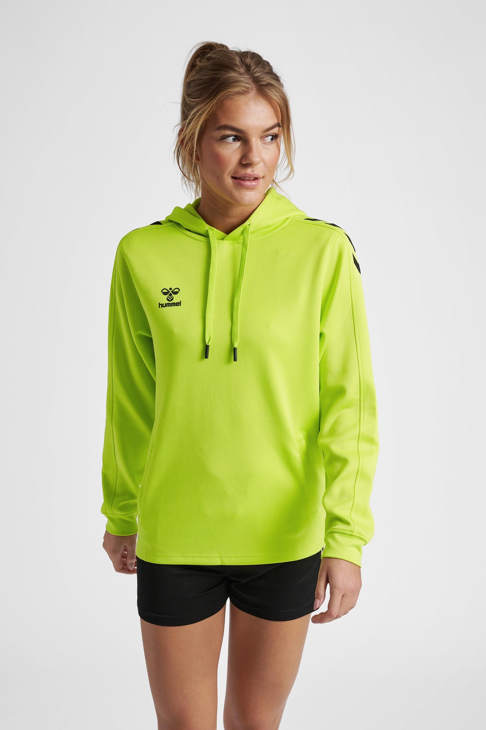 HUMMEL - Hmlcore Xk Poly Sweat Hoodie Woman - Lime Popsicle