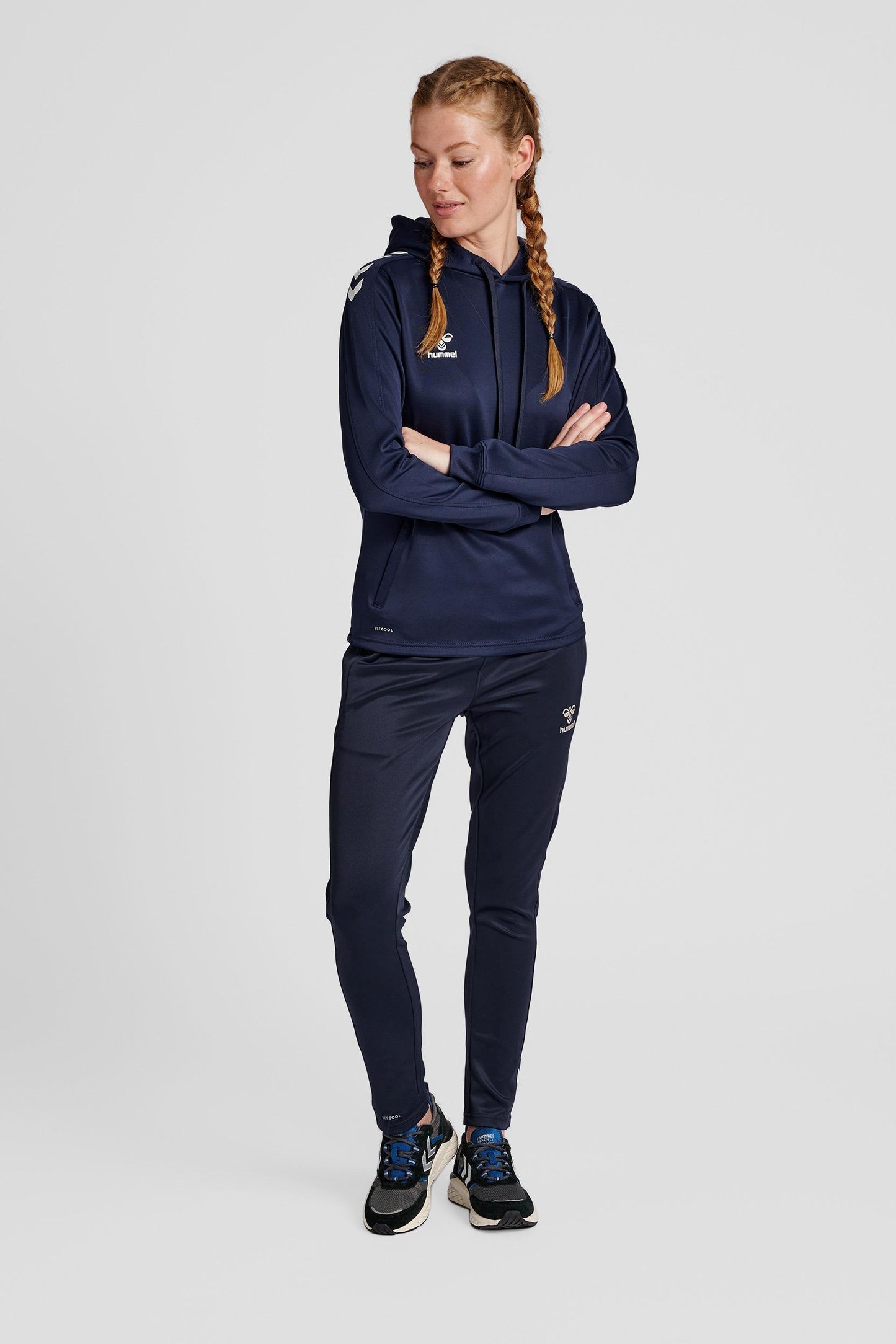 HUMMEL - Hmlcore Xk Poly Sweat Hoodie Woman - Marine