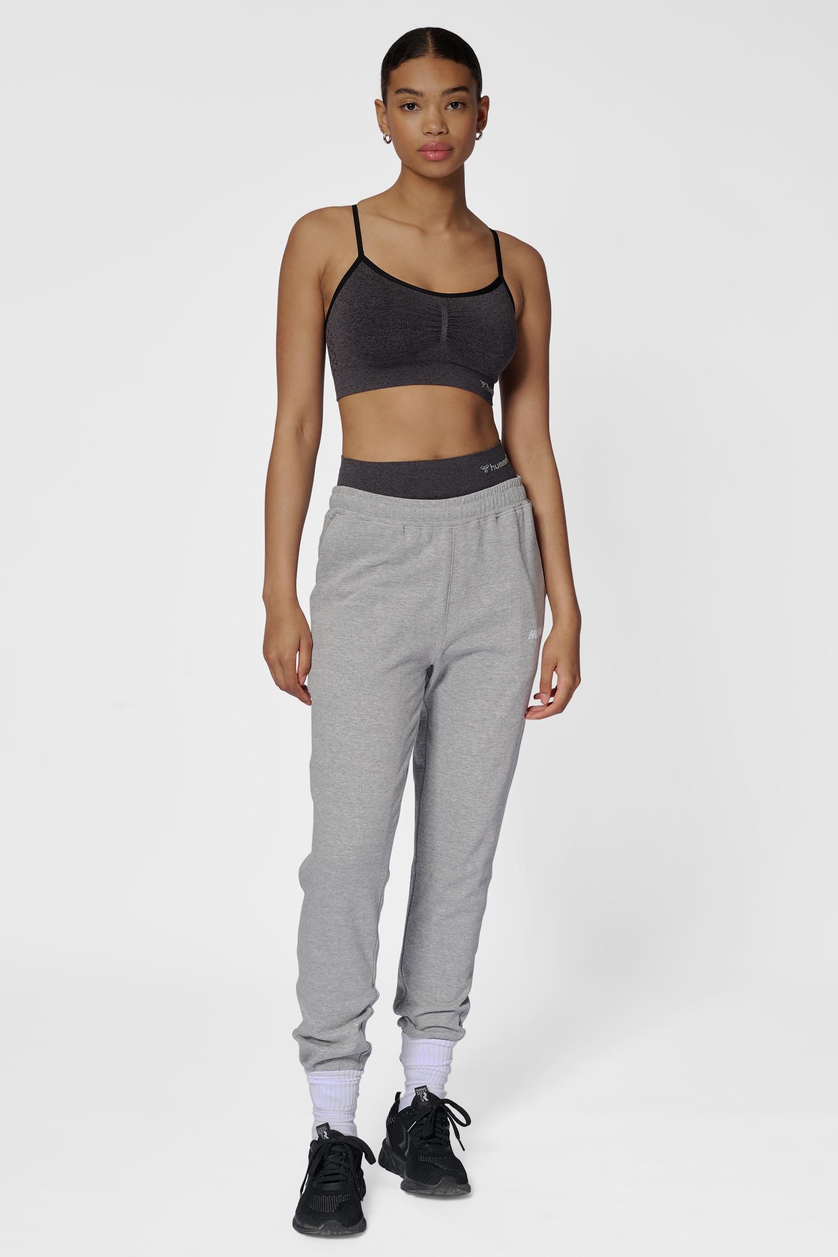 HUMMEL - Hmlelemental Regular Pants Woman - Grey Melange