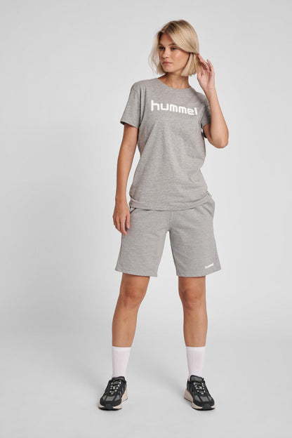 HUMMEL - Hmlgo Cotton Bermuda Shorts Woman - Grey Melange