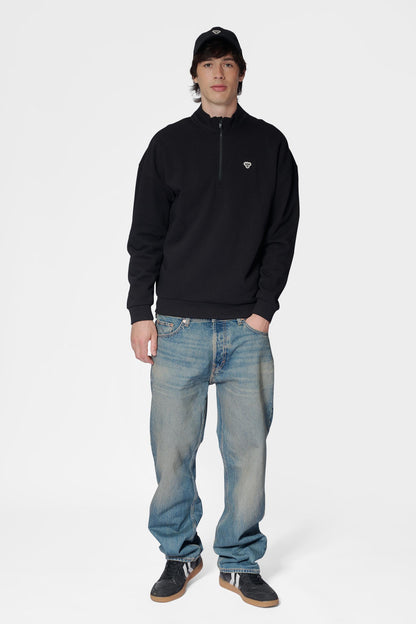 HUMMEL - Hmlloose Half Zip  Bee - Black