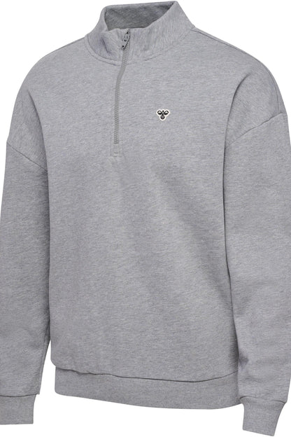 HUMMEL - Hmlloose Half Zip  Bee - Grey Melange