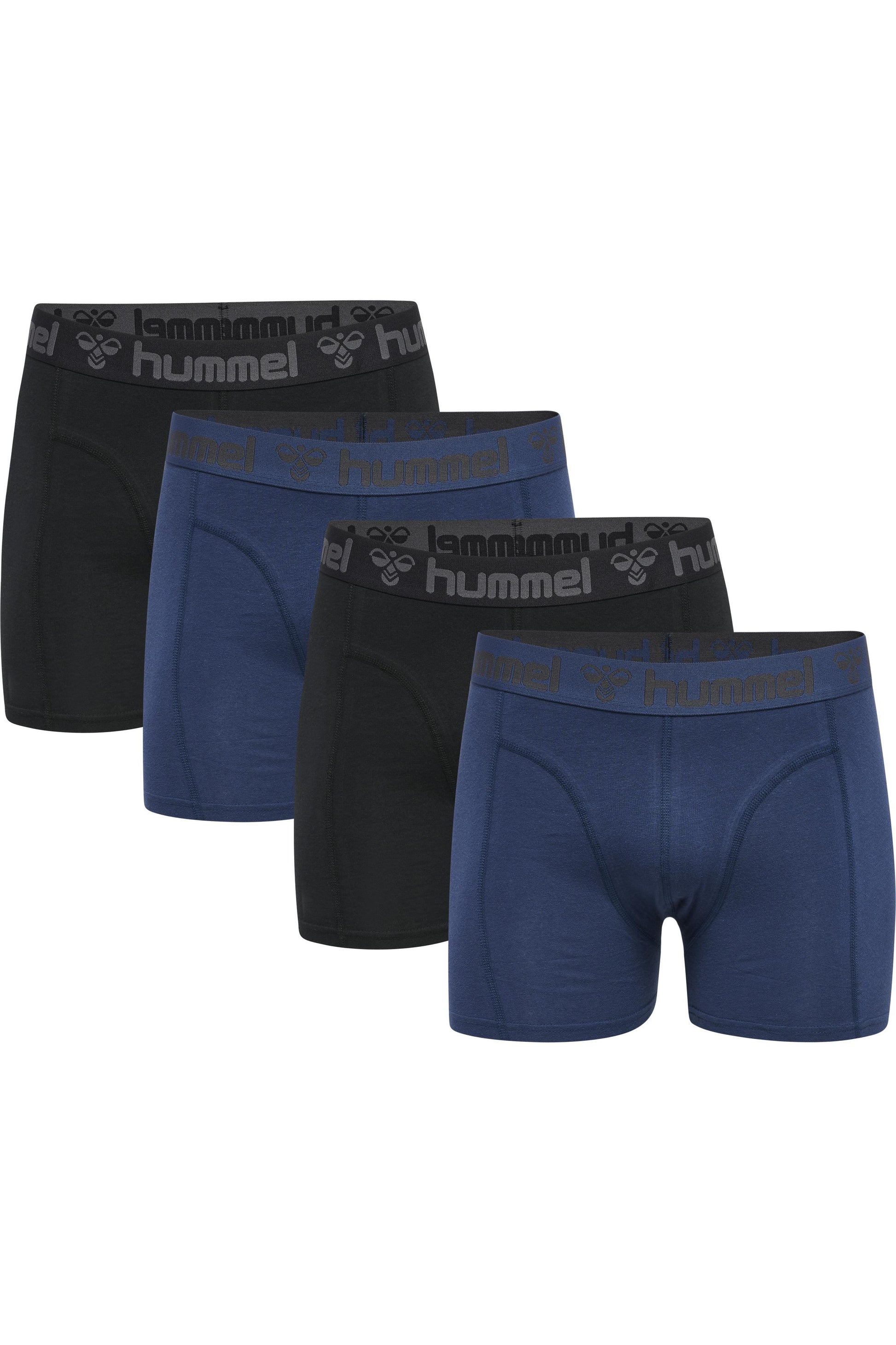 HUMMEL - Hmlmarston 4-pack Boxers - Black/insigina Blue