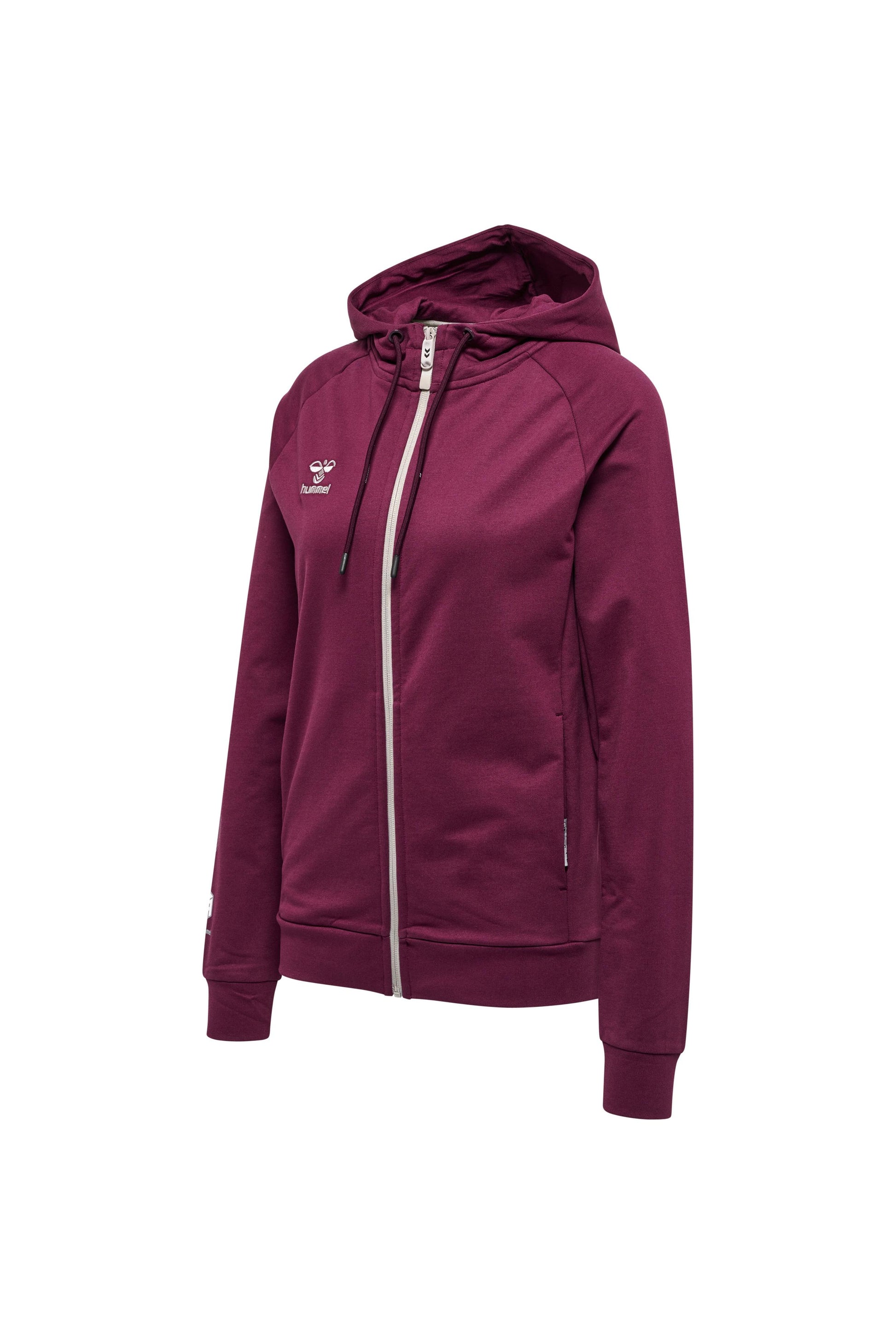 HUMMEL - Hmlmove Grid Cotton Zip Hoodie Woma - Grape Wine