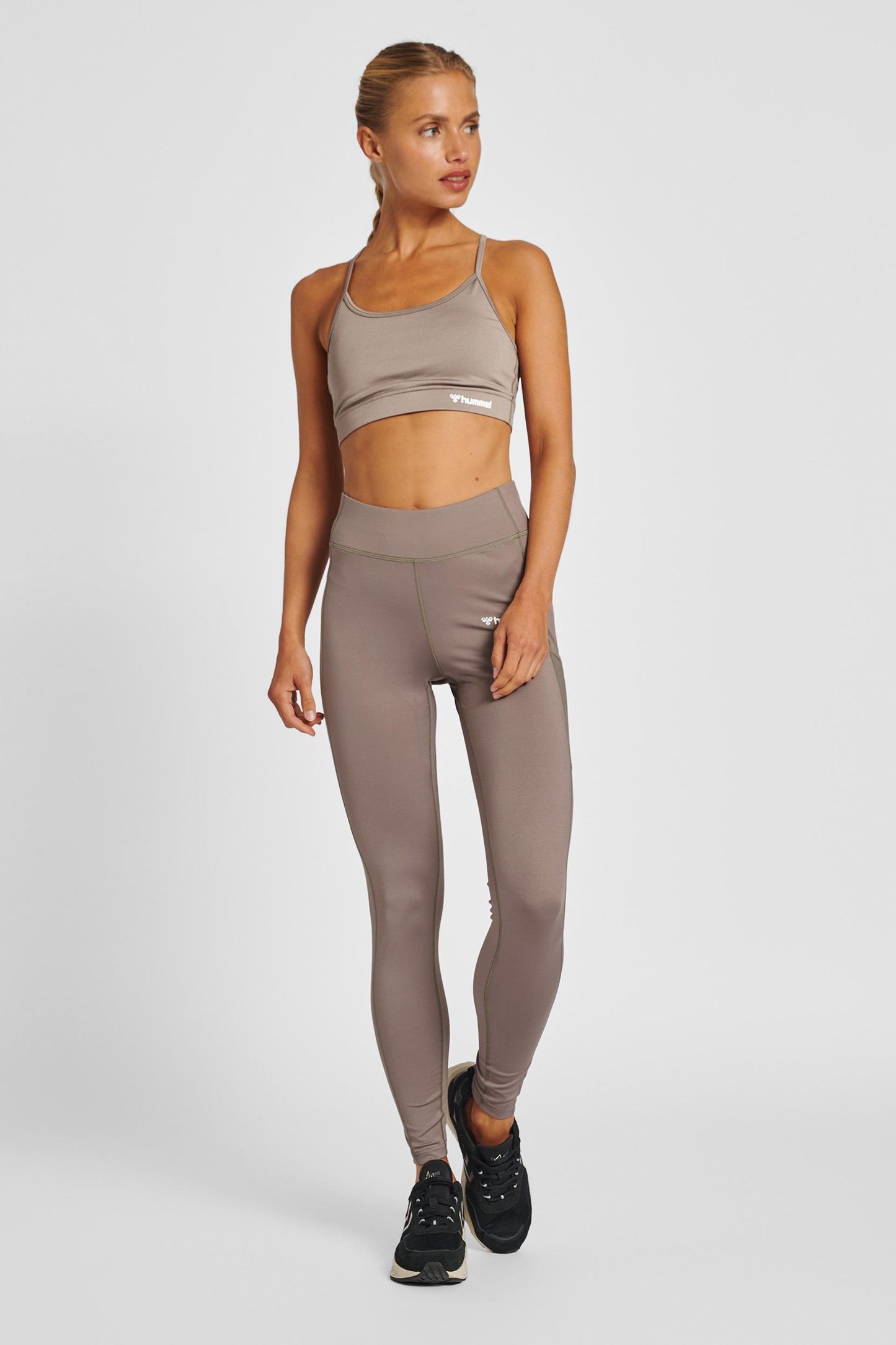 HUMMEL - Hmlmt Chipo Mid Waist Tights - Driftwood