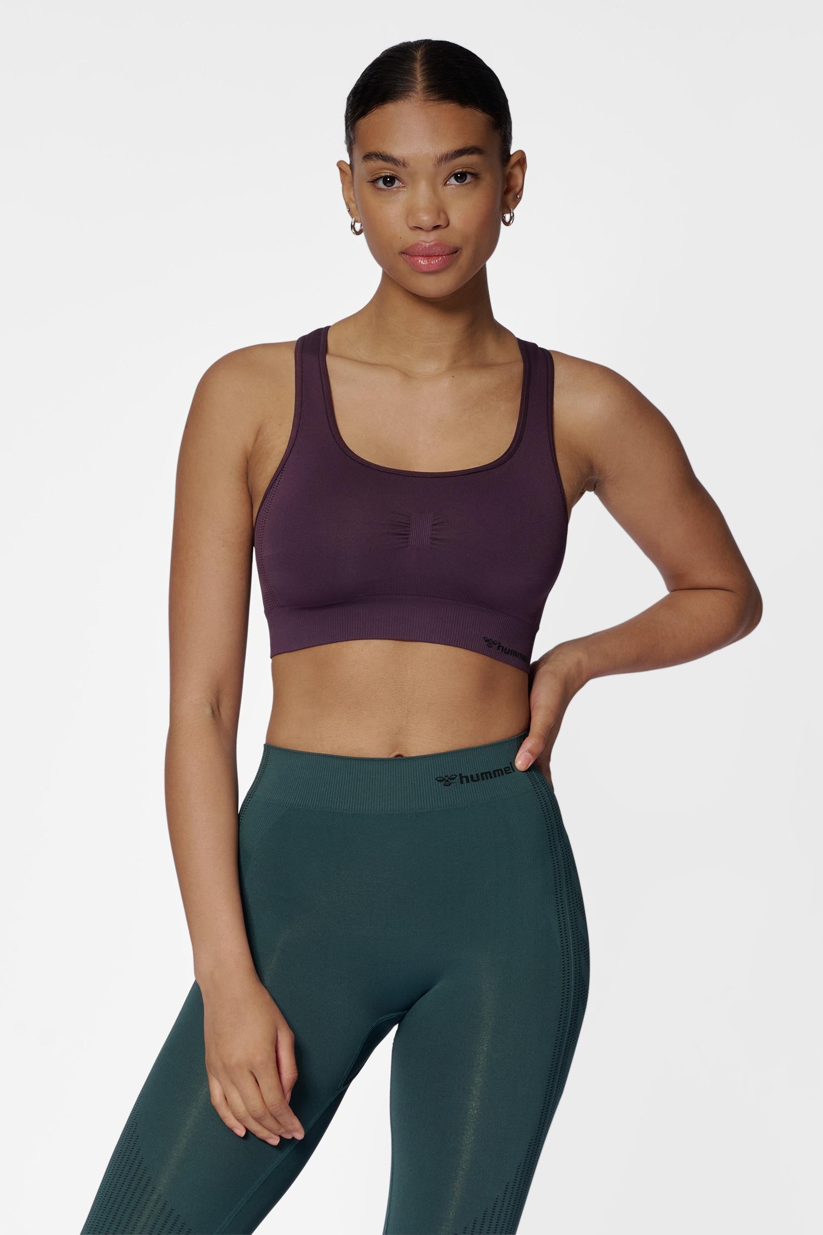 HUMMEL - Hmlmt Shaping Seamless Sports Top - Plum Perfect