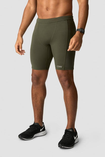 ICANIWILL - Mercury Short Tight Shortss - Pine Green