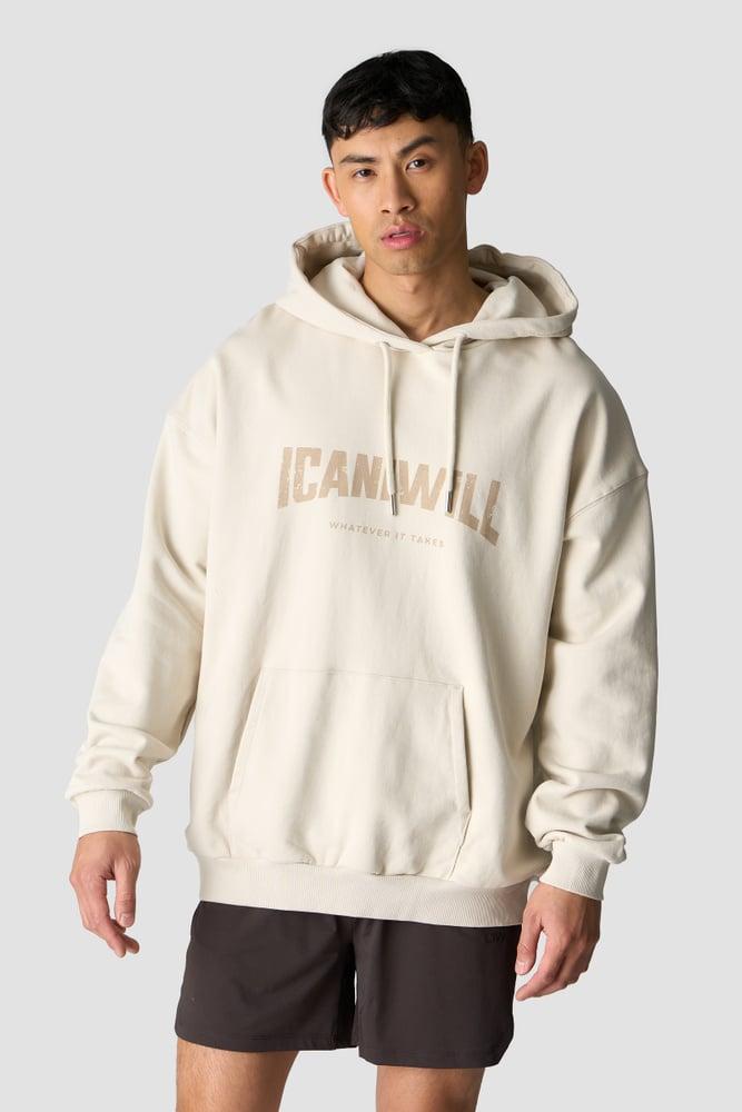 ICANIWILL - Revive Oversized Hoodie Print - Light Beige