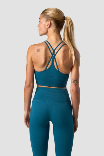 ICANIWILL - Ribbed Define Seamless Sports Bra - Teal