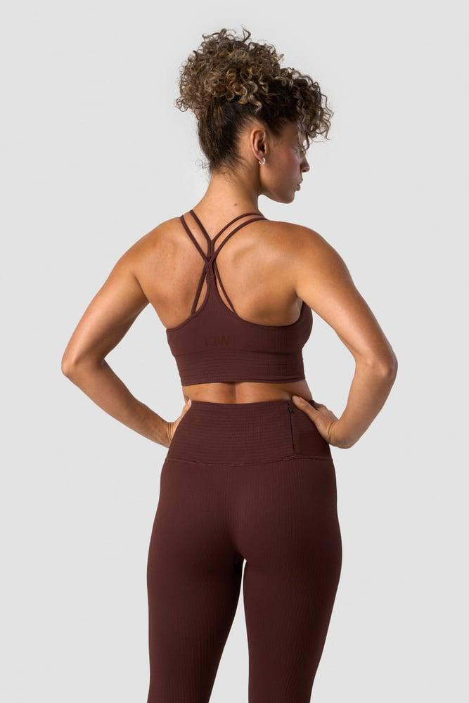 ICANIWILL - Ribbed Define Seamless Sports Bra - Warm Brown