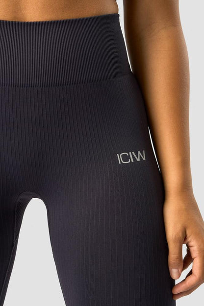 ICANIWILL - Ribbed Define Seamless Tights - Dk Graphite