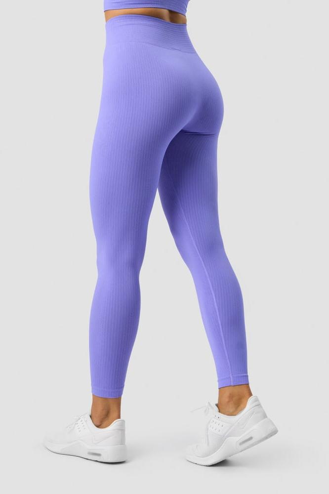 ICANIWILL - Ribbed Define Seamless Tights Dk Lavender - Dk Lavender