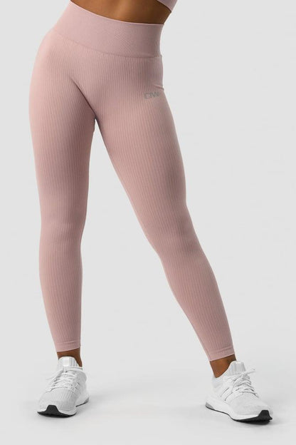 ICANIWILL - Ribbed Define Seamless Tights - Light Mauve