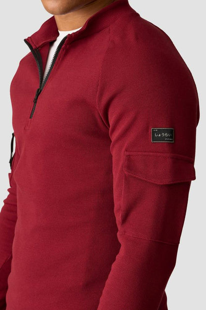 ICANIWILL - Shourai 1/4 Zip Ls - Blood Red