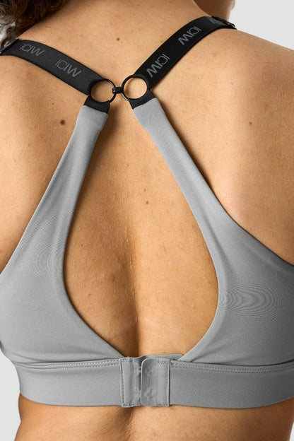 ICANIWILL - Ultimate Training Zipper Sports Bra - Grey