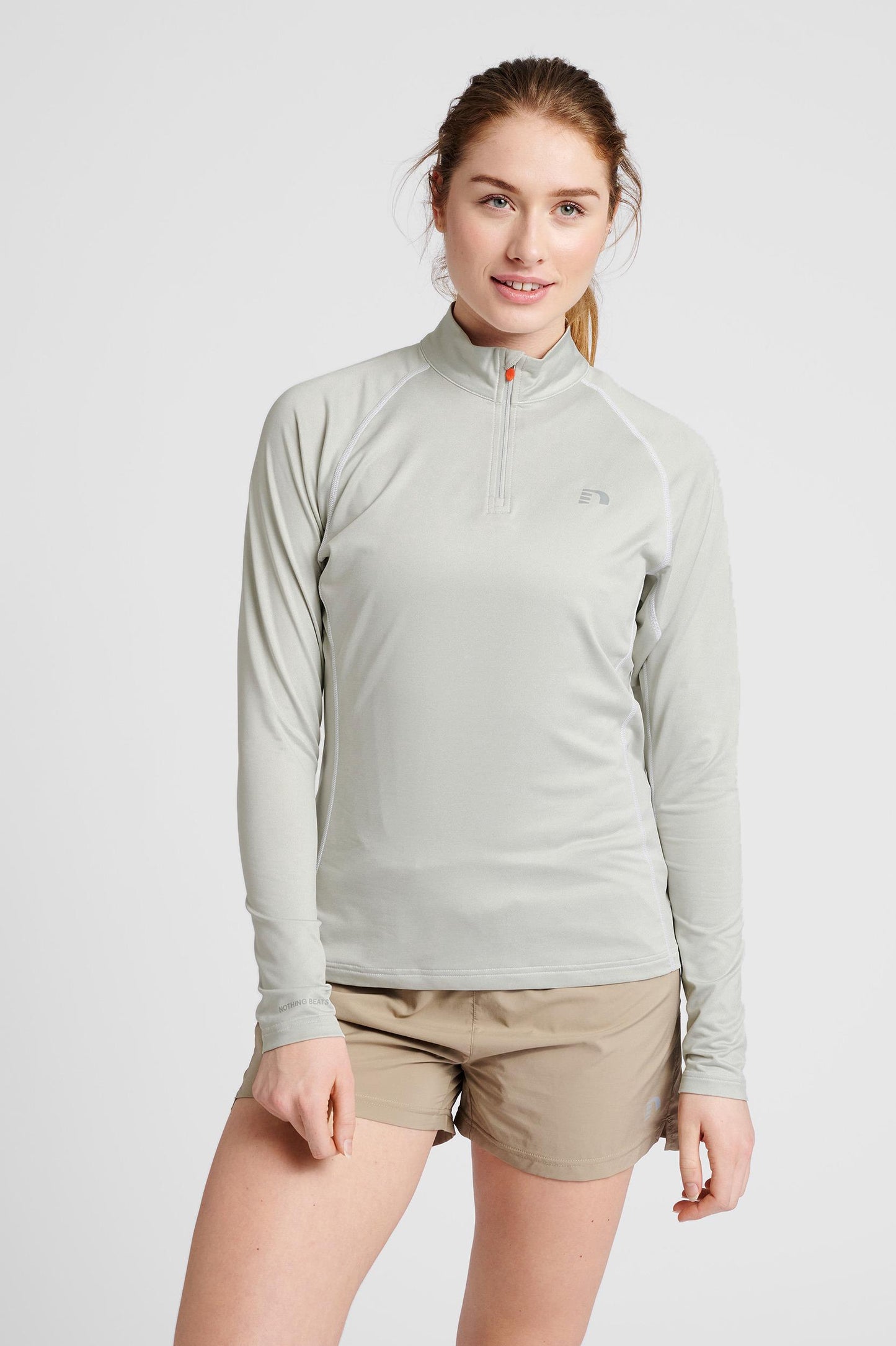 NEWLINE - Women 1/2 Zip L/s - Oyster Mushroom Melange