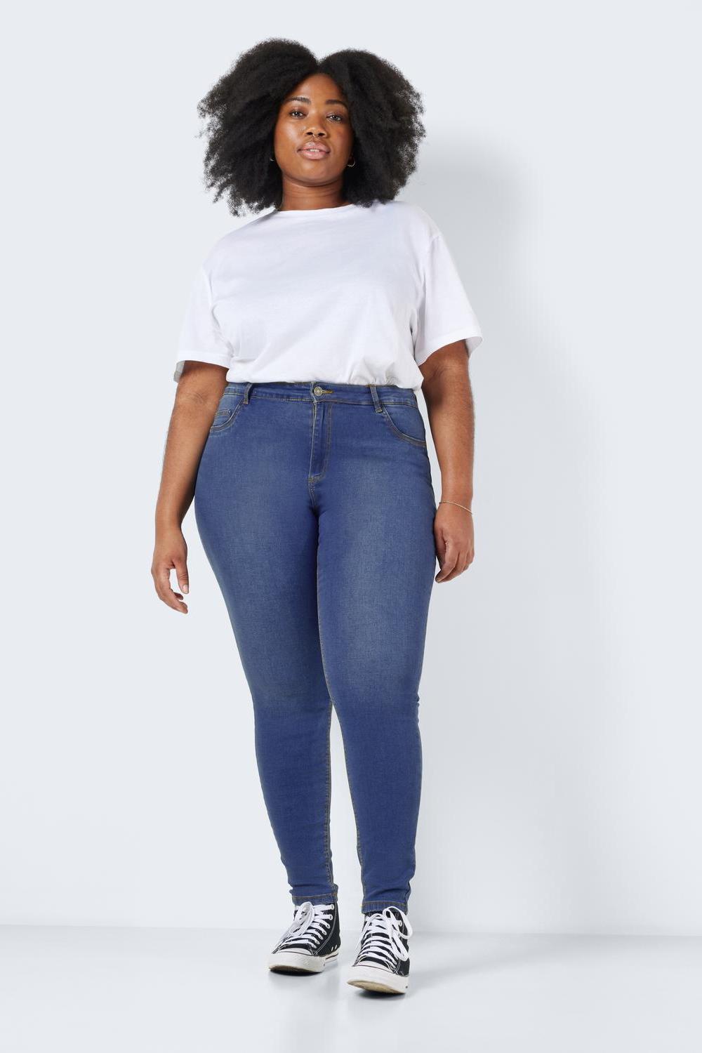 NOISY MAY - Callie Hw Jeans  Curve - Blue