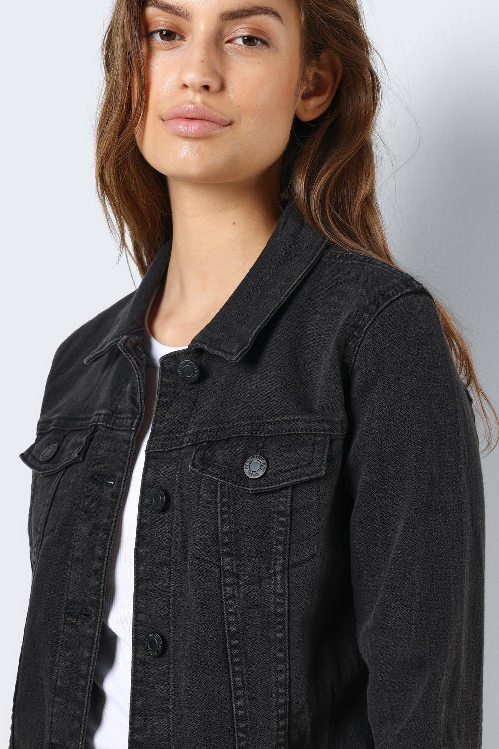 NOISY MAY - Debra L/s Black Denim Jacket - Black