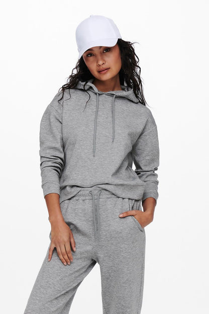 ONLYPLAY - Lounge Life Hood Ls Swt - Grey