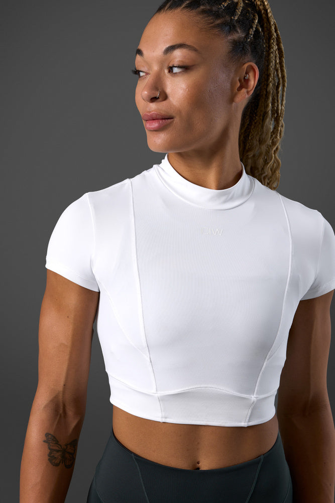 reboot cropped t-shirt white