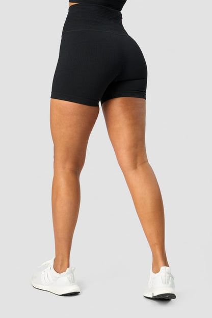 ribbed define seamless pocket shorts black