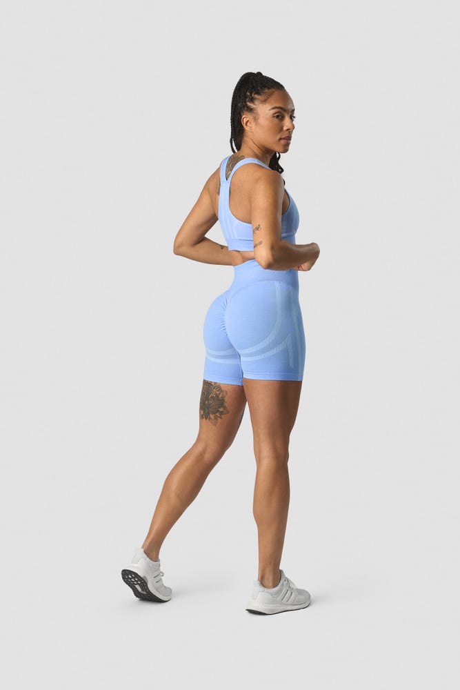 rush seamless shorts soft blue melange