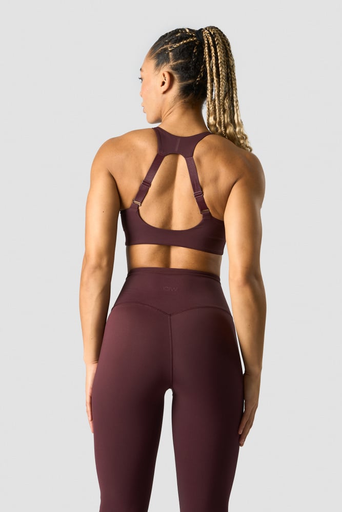 stride sports bra burgundy